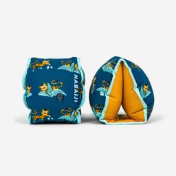 Swimming pool armbands with fabric interior for 15-30 kg kids "Tiger" print Blue-image-76