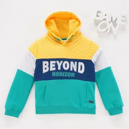 Ed-a-Mamma Boys Colourblocked Hooded Cotton Sweatshirt-35