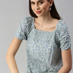 SHOWOFF White Animal Print Top-picture-18