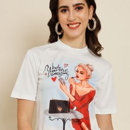 BAESD Graphic Printed High Neck  Top-image-93