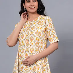 BAESD Floral Print Round Neck Maternity A-Line Top-picture-35
