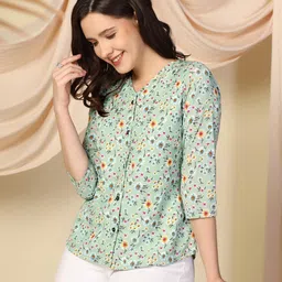 FASHION DREAM Floral Print V-Neck Top-image-20
