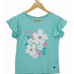 Tiny Girl Girls Sea Green Graphic Printed Knitted Top-picture-2