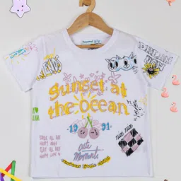 PAMPOLINA Girls Cotton Typography Printed Top-image-39