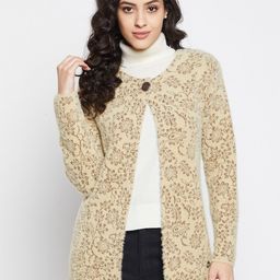 Duke Women Beige & Brown Floral Woolen Printed-picture-25