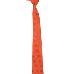 Alvaro Castagnino Men Orange & Black Printed Skinny Tie-image-98