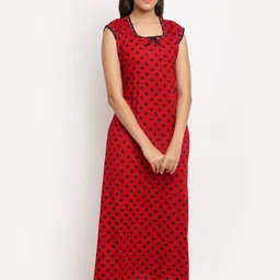 Secret Wish Red Printed Maxi Nightdress-picture-41