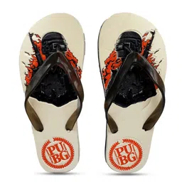 Pampy Angel Men Brown & Black PUBG Printed Water Resistant Thong Flip-Flops-picture-32