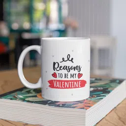 Oye Happy White Printed Be My Valentine Mug-48