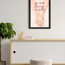 eCraftIndia White & Pink Love Theme Paintiing Wall Art-image-91