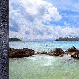 PnF Black & Blue Wooden Painting Wall Art-picture-3