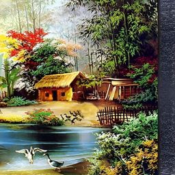 PnF Black & Yellow Wooden Painting Wall Art-image-87
