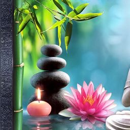 PnF Black & Blue Wooden Religious Wall Paintings-image-81