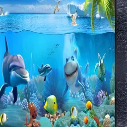 PnF Black & Blue Wooden Birds and Animals Painting Wall Art-picture-38