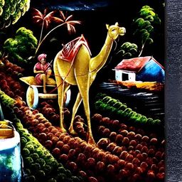PnF Black & Red Wooden Painting Wall Art-image-131