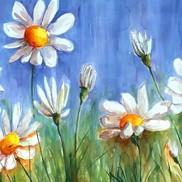 PnF Blue & Green Floral and Botanical Wooden Paintings Wall Art-image-29
