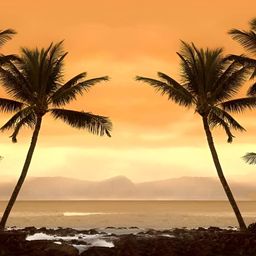 PnF Orange & Black Wooden Floral and Botanical Wall Painting-image-75