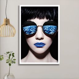 Aura Beige & Blue 1 Piece Wood Abstract Wall Paintings-8