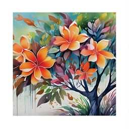 RANDOM Blue & Red Canvas Painting Wall Art-picture-11