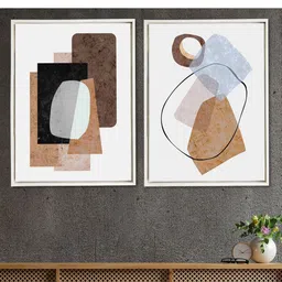 Art Street Set Of 2 Abstract Theme Framed Art Print Paintings-4