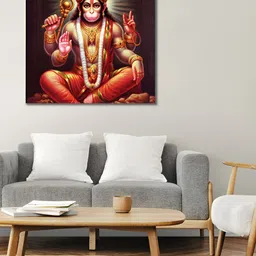 CVANU Grey & Gold Toned Canvas Painting Wall Art-32