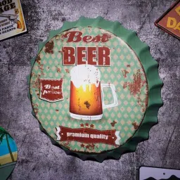 eazywagon Multicolor Metal Best Beer Wall Decor-picture-22