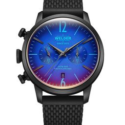 WELDER Men Brass Dial & Leather Straps Analogue Multi Function Watch WWRP500-33