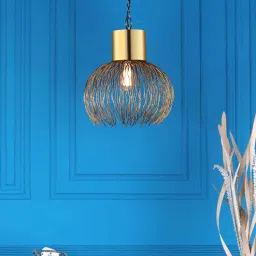 decor darling Seher Metal Iron Hanging Light (Gold)-picture-5