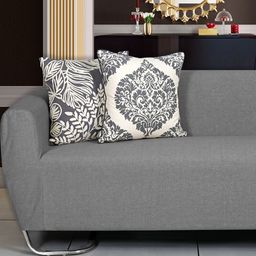Ode & Cleo Grey & White Set of 5 Ethnic Motifs Square Cushion Covers image 3