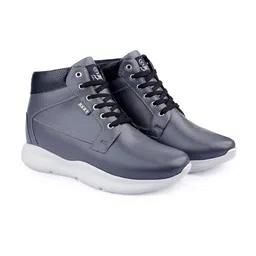 Bxxy Men Hidden Elevator Height increasing Lightweight High-Top Lace up Sneakers-12