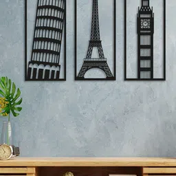 Art Street Black Eiffel Tower Design Wall Decor-73