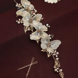 YouBella Set Of 3 Embellished Hair Accessory Set-19