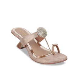 Metro Embellished One Toe Kitten Heels-43