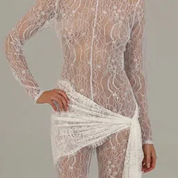 LULU & SKY Basic Jumpsuit with Lace Inserts image 2