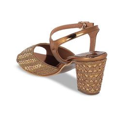 Mochi Embellished Party Block Heels With Buckle Closure image 3