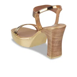 Mochi Textured Party Open Toe Platform Heels With Backstrap image 5
