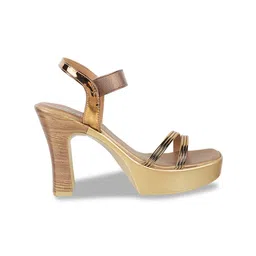 Mochi Textured Party Open Toe Platform Heels With Backstrap image 2