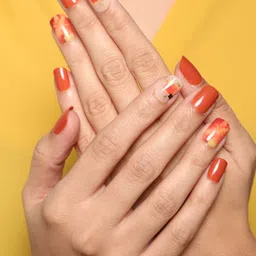 LICK 12 Pcs Red Square Shape Artificial Stick On Nails With Application Kit image 4