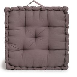 BLANC9 Set of 2 Maroon & Grey Solid Square Floor Cushion image 4