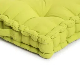 BLANC9 Set Of 2 Green Cloudy Matlas Cotton Square Floor Cushion image 4