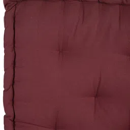 BLANC9 Set of 2 Maroon & Grey Solid Square Floor Cushion image 5