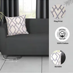 Ode & Cleo Rust Set of 3 Geometric Square Cushion Covers image 5