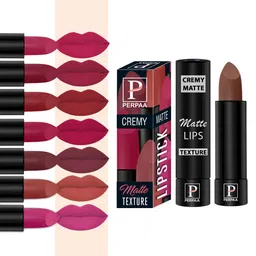 PERPAA Cremy Matte Set Of 8 Lipstick With Jojoba Oil-3.5g Each-71-73-80-84-86-87-92-111-image-66