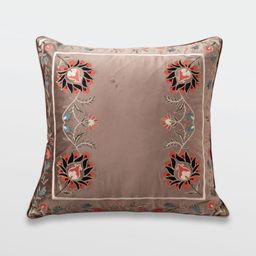 Mirooh  Brown  Embroidered Velvet Cushions-image-34