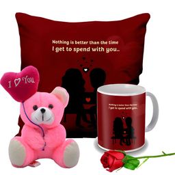 ME & YOU Red 4 Pieces Printed Valentine Gift Set-image-88