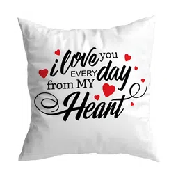 ARTBUG White & Black Printed Square Pre-Filled Cushion With Filler-7