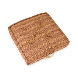 Fabindia Rust Cotton Filled Floor Cushions-image-96