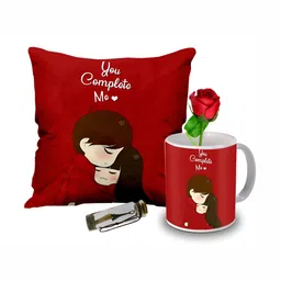 ME & YOU Red & White 4 Pieces Printed Valentine Gift Set-35