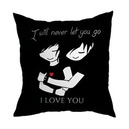 ARTBUG Black & White Printed Square Filled Cushion-52