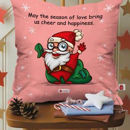 Indigifts Pink & Red Graphic Printed Cushion Cover with Filler-28